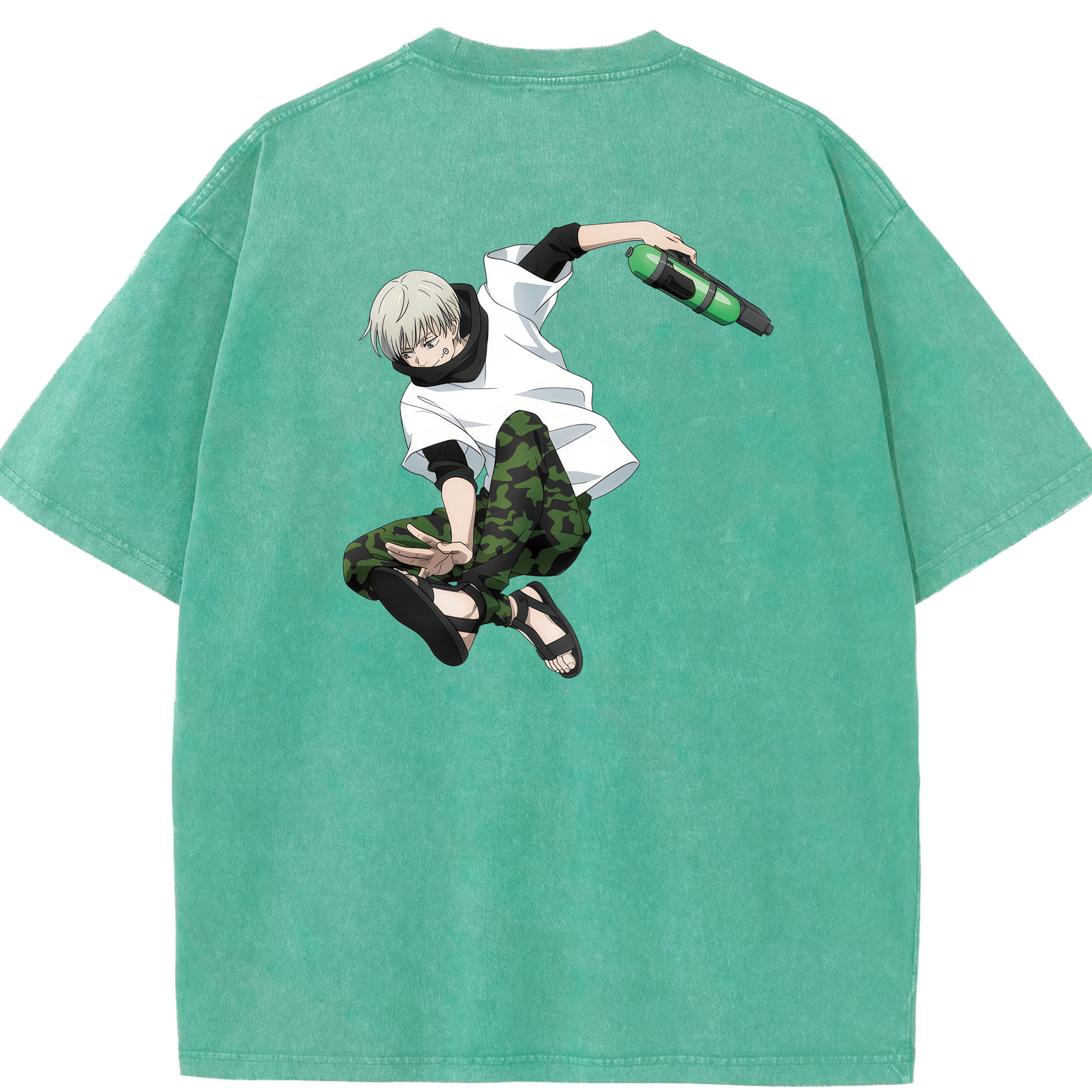 （画像用） 呪術廻戦 Jujutsu Kaisen 綿100% ヴィンテージ風 半袖Tシャツ（背面プリント）